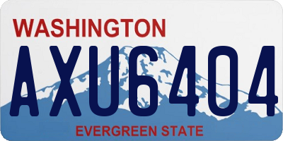 WA license plate AXU6404