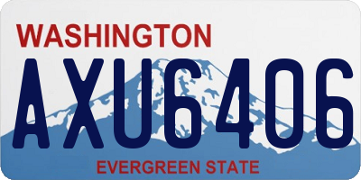 WA license plate AXU6406