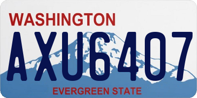 WA license plate AXU6407
