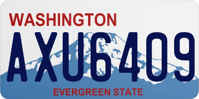WA license plate AXU6409
