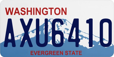 WA license plate AXU6410