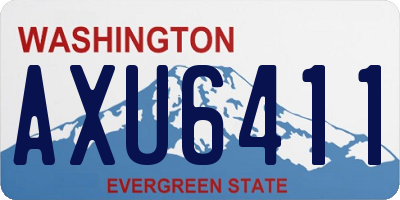 WA license plate AXU6411