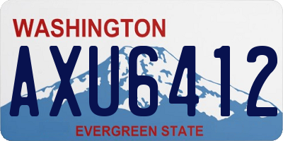WA license plate AXU6412