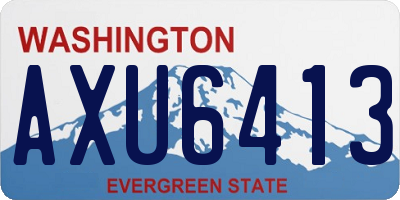 WA license plate AXU6413