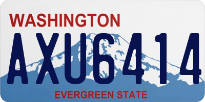 WA license plate AXU6414