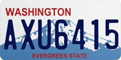 WA license plate AXU6415