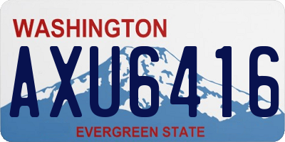WA license plate AXU6416