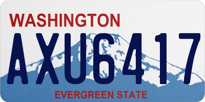 WA license plate AXU6417