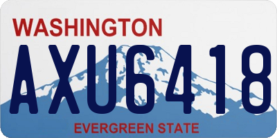 WA license plate AXU6418