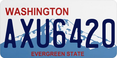 WA license plate AXU6420