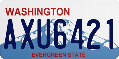 WA license plate AXU6421
