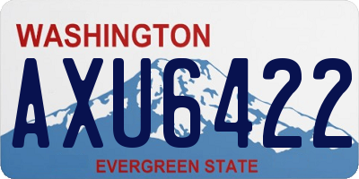 WA license plate AXU6422