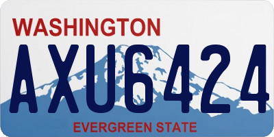 WA license plate AXU6424
