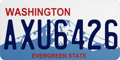WA license plate AXU6426