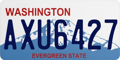 WA license plate AXU6427