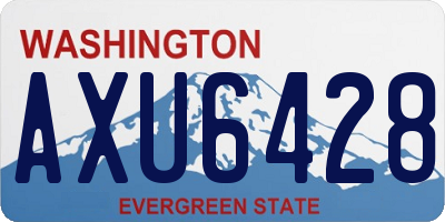 WA license plate AXU6428