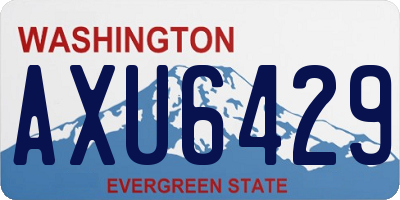 WA license plate AXU6429