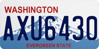 WA license plate AXU6430