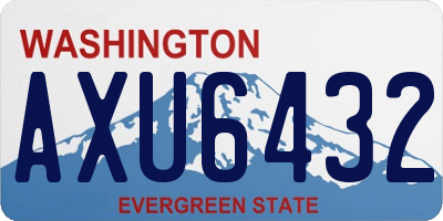 WA license plate AXU6432