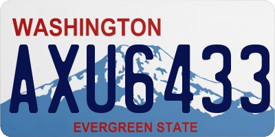 WA license plate AXU6433