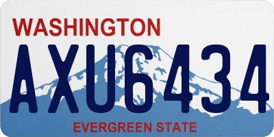 WA license plate AXU6434