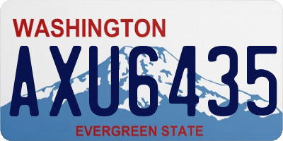 WA license plate AXU6435