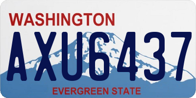 WA license plate AXU6437