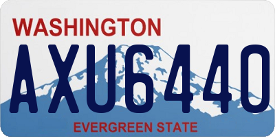 WA license plate AXU6440