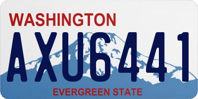 WA license plate AXU6441