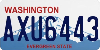 WA license plate AXU6443