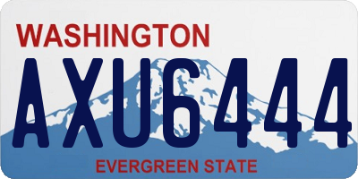 WA license plate AXU6444
