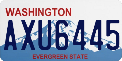 WA license plate AXU6445