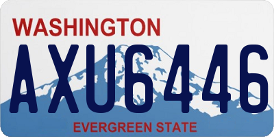 WA license plate AXU6446