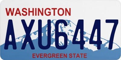 WA license plate AXU6447