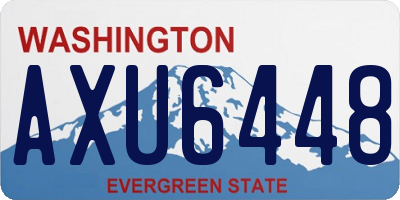 WA license plate AXU6448