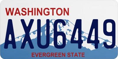 WA license plate AXU6449