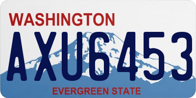 WA license plate AXU6453