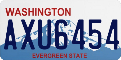 WA license plate AXU6454