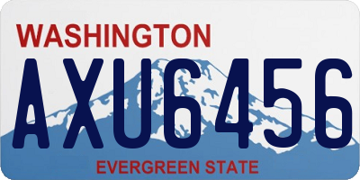 WA license plate AXU6456