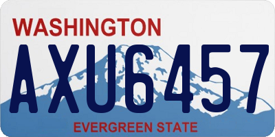 WA license plate AXU6457