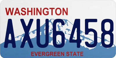 WA license plate AXU6458