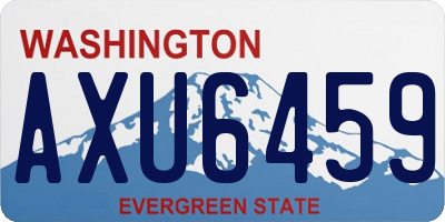 WA license plate AXU6459