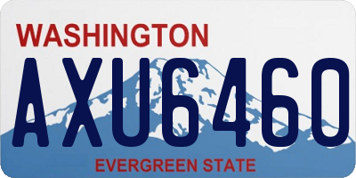 WA license plate AXU6460