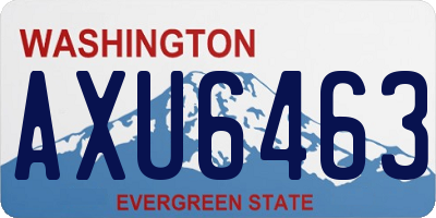 WA license plate AXU6463