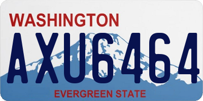 WA license plate AXU6464