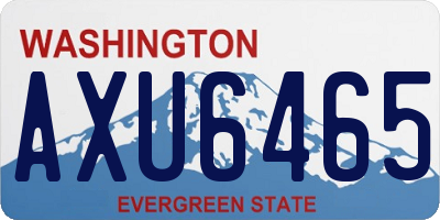WA license plate AXU6465