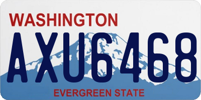 WA license plate AXU6468