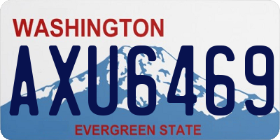 WA license plate AXU6469