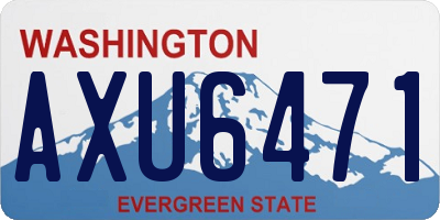 WA license plate AXU6471