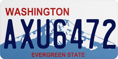 WA license plate AXU6472
